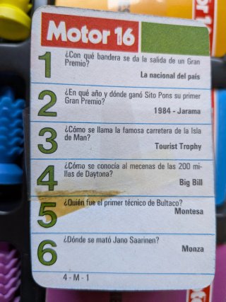Juego de mesa Motor 16 de Educa (1985) - Completo