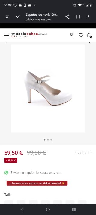 Zapatos de novia blancos, solo un uso