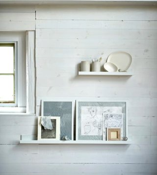 Estantería cuadros Ikea blanca