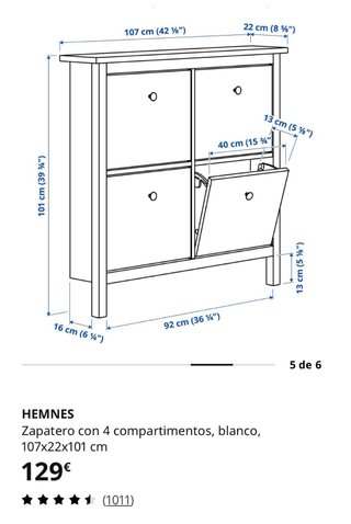 Zapatero Hemnes Ikea Beige, 80€ ciascuno