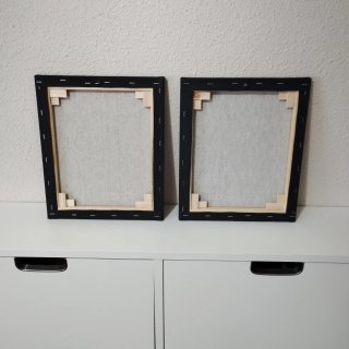 Coppia di quadri astratti etnici
