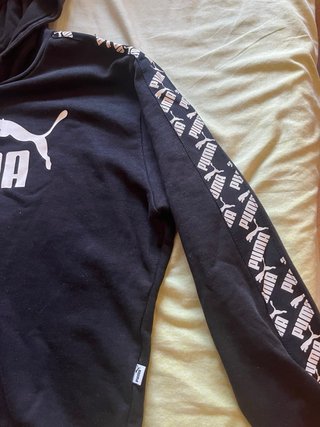 Sudadera Puma Negra con Logo