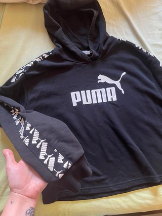 Sudadera Puma Negra con Logo
