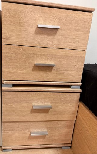 Estructura cama 135x190 + somier + 2 mesitas