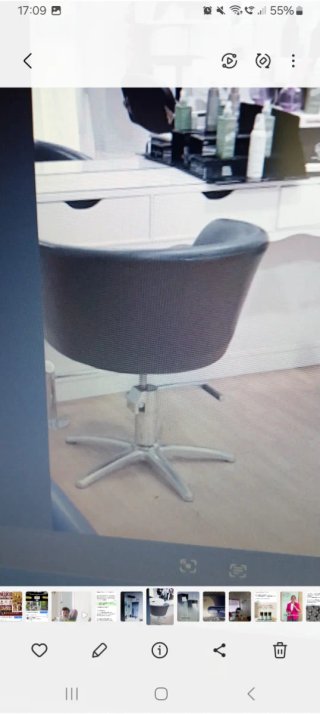 Sillon peluqueria color negro con bomba hidraúlica