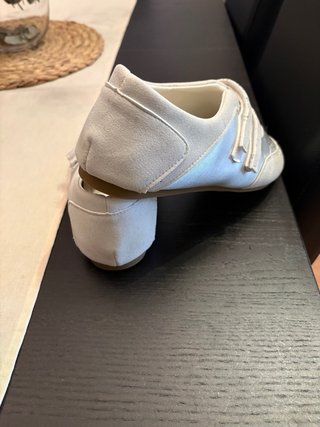 Zapatillas Bailarina Plata/Blanco