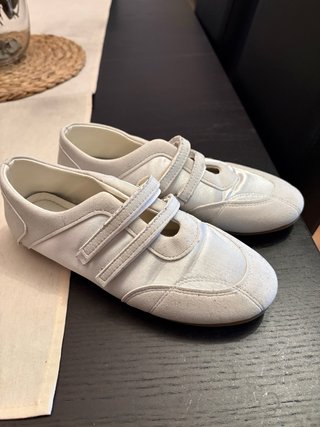 Zapatillas Bailarina Plata/Blanco