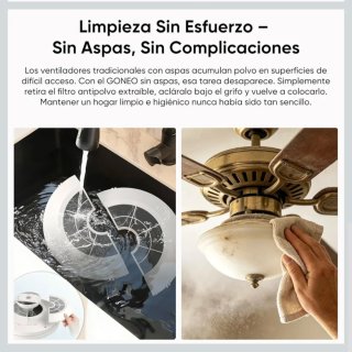 Ventilador Techo LED sin Aspas GONE