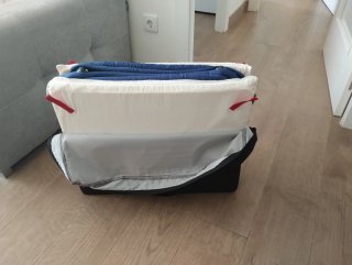 Cuna de viaje Babybjorn y sábana algodón ecológico