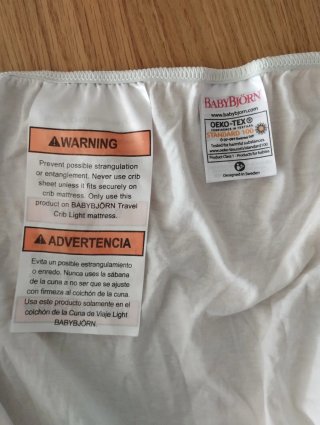 Cuna de viaje Babybjorn y sábana algodón ecológico