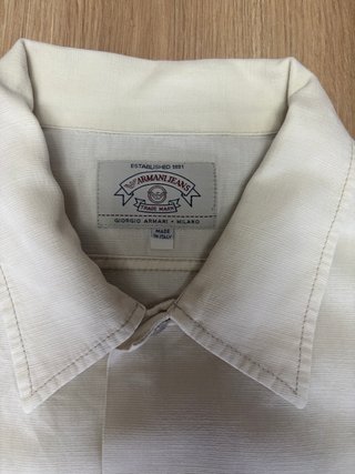 Armani Jeans White Oxford Shirt Long, Size M