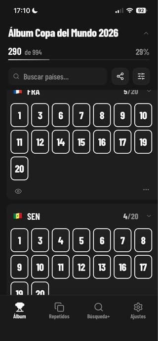 Cromos Faltantes Mundial 2026