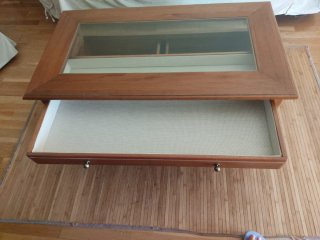 Mesa de centro madera y cristal