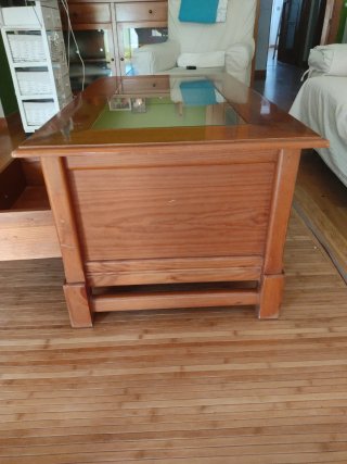 Mesa de centro madera y cristal