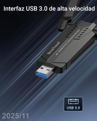 BROSTREND Adaptador WIFI Linux AXE3000 Tri-Banda