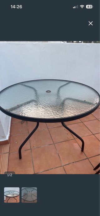 Mesa redonda cristal 119cm