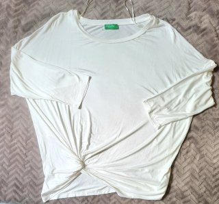 Jersey fino Benetton blanco T M