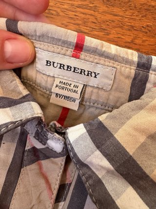 Vestido Burberry cuadros 5-6 años