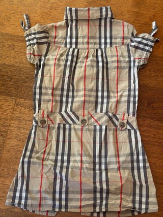 Vestido Burberry cuadros 5-6 años
