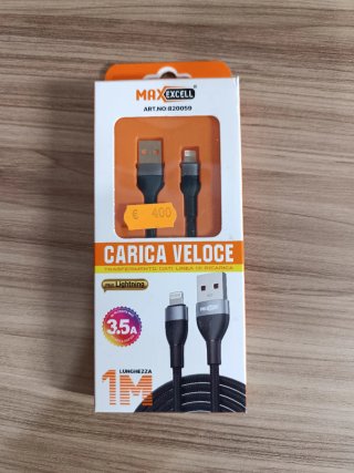 Cavo ricarica MAXEXCELL Lightning 1m