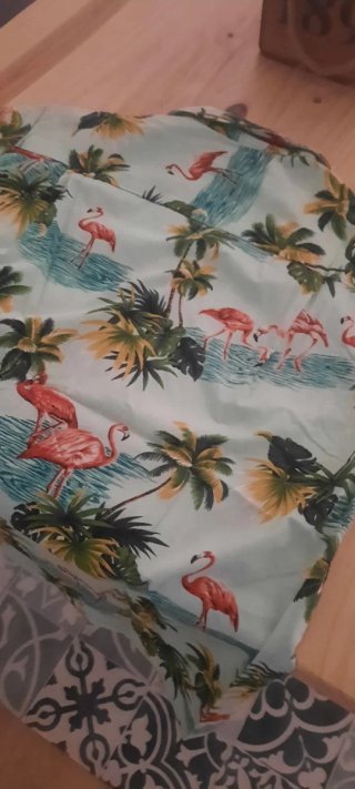Camisa Hawaiana Flamencos y Palmeras
