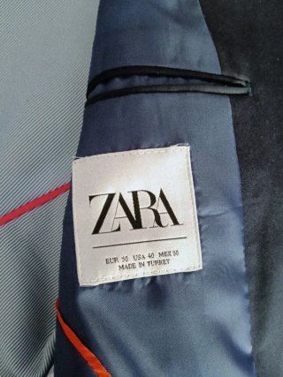 Traje Zara Azul Marino Regular Fit