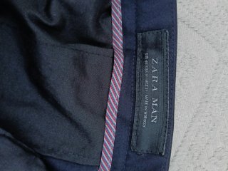 Traje Zara Azul Marino Regular Fit