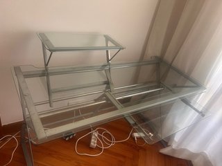 Escritorio moderno cristal y metal