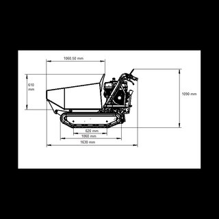 Mini Dumper Oruga HECHT 2950 - 500 kg
