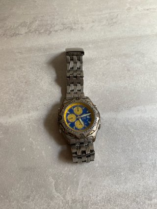 Reloj Jaguar Cronógrafo Azul y Plateado