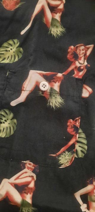 Camisa Hawaiana Estampada Pin-up