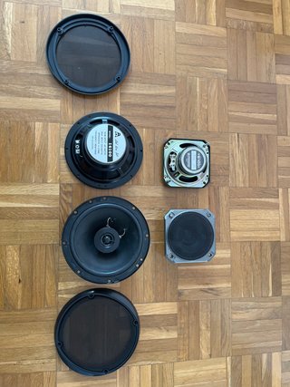 4 altavoces coche negro/plata