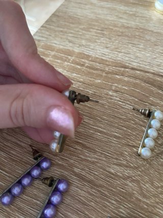 Pack pendientes perlas de colores (bisutería alta)