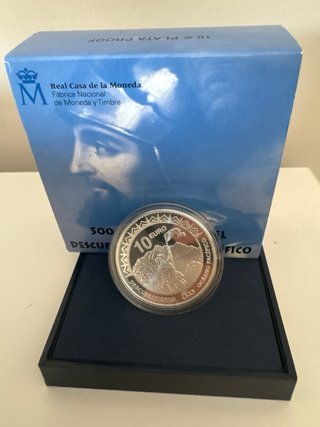 Moneda 10€ Plata 2013 Descubrimiento Pacífico