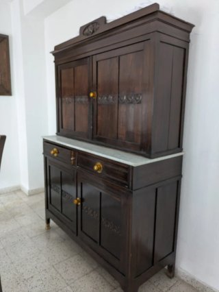 Mueble comedor madera y mármol