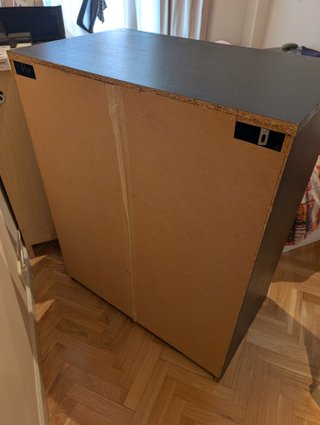 Cómoda Malm Ikea Negro-Marrón 5 Cajones