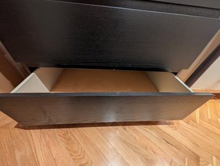 Cómoda Malm Ikea Negro-Marrón 5 Cajones