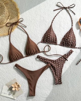 Pack 2 Bikinis Marrones Lunares. Talla S (36)
