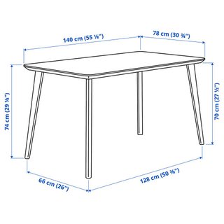 Mesa comedor IKEA LISABO chapa Fresno