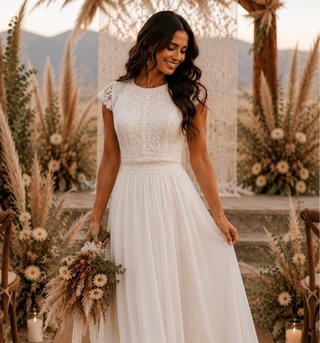 Vestido de Novia Blanco Encaje