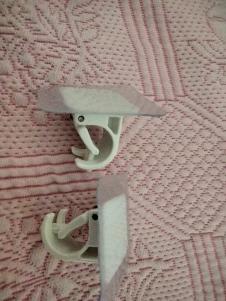Barra Cortina Extensible Blanca con Soportes nuevo
