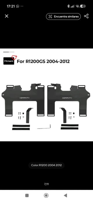 Rieles portaequipajes para BMW GS 1200 2012