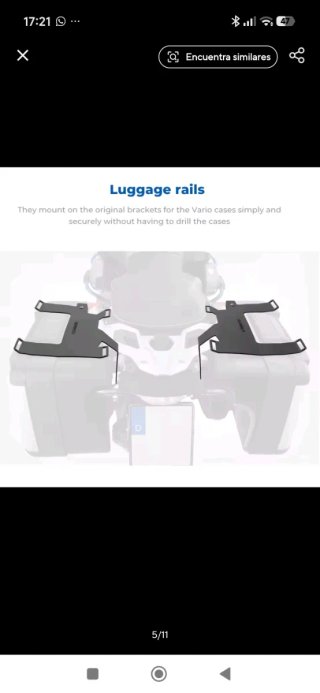 Rieles portaequipajes para BMW GS 1200 2012