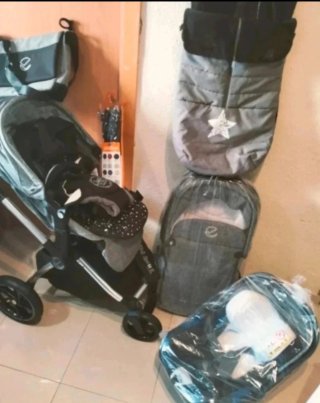 Carrito Bebé Jane Kawai 4 piezas + Accesorios