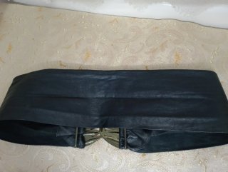 Cintura decorativa oro nero pelle