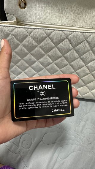 Bolso Chanel Clásico Blanco y Dorado