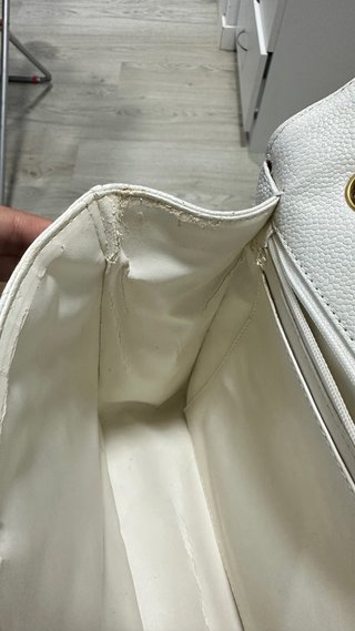 Bolso Chanel Clásico Blanco y Dorado