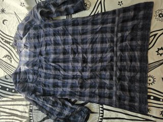 Camisa cuadros azul y negro Talla L