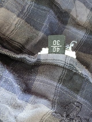 Camisa cuadros azul y negro Talla L