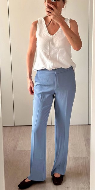 ZARA pantalon recto azul Talla S NUEVO